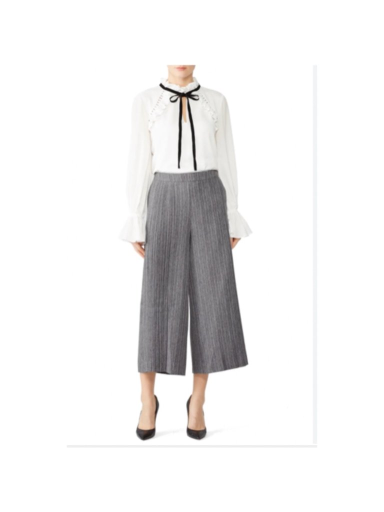 Osman Wide Leg Palazzo Dress Pants Women 6 High Waisted Cropped